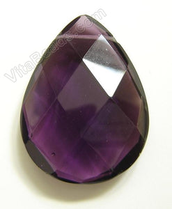 Faceted Pendant - Briolette - Red Fluorite 045