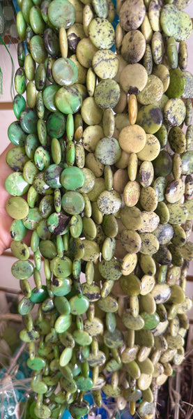 New Chrysoprase  -  Puff Coin  16"