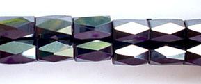 Magnetic Hematite  -  18 cut Faceted Tube  16"