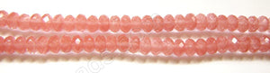 Cherry Quartz - Faceted Rondel  15"