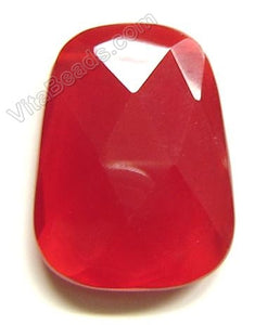Red Crystal (Bright)  - 30x40mm Faceted Ladder Pendant