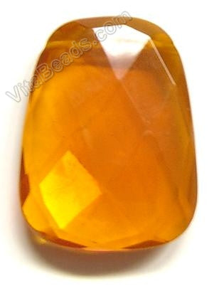 Orange Crystal  - 30x40mm Faceted Ladder Pendant