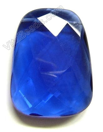 Royal Blue Crystal 026 - 30x40mm Faceted Ladder Pendant