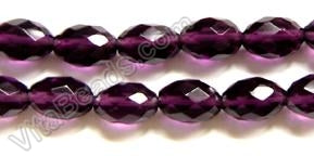 Faceted Eggs - 039 Amethyst Qtz  16"