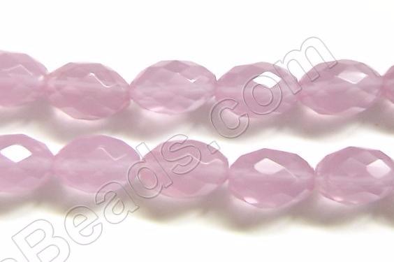 Faceted Eggs - 029 Rosy Chalcedony  16"