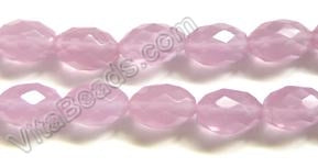 Faceted Eggs - 029 Rosy Chalcedony  16"