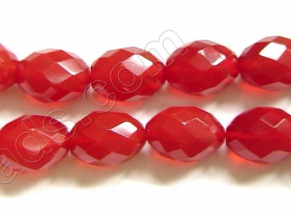 Faceted Eggs - Bright Red Wine Quartz 16"