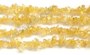 Citrine Natural A (India) - Chips  36"    6  mm