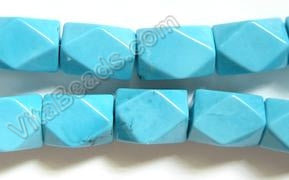 Stablelized Blue Turquoise  -  Machine Cut Nuggets  16"