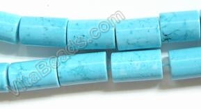 Stablelized Blue Turquoise - Round Tubes 16"