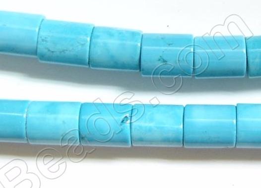 Stablelized Deep Blue Turquoise - Round Tubes 16"