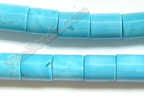 Stablelized Deep Blue Turquoise - Round Tubes 16"