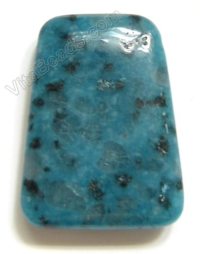 Pendant - Smooth Ladder Dyed Kiwi Stone - Blue