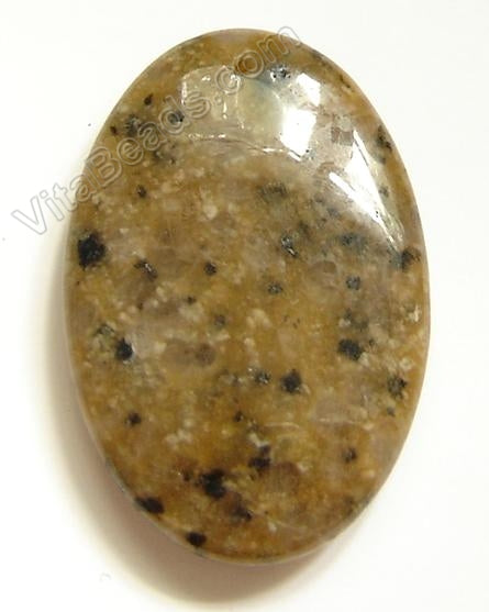 Pendant - Smooth Oval Kiwi Stone Brown