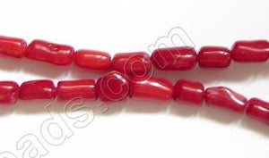 Dyed Coral  -  Small Free Form Tube  16"