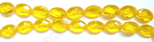 Faceted Ovals - Dark Yellow Crystal  16"