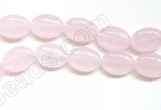 Pink Chalcedony Qtz  -  Puff Ovals   16"