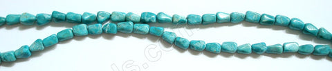 Blue Chinese Turquoise  -  Free Form Smooth Drop Nuggets  16"