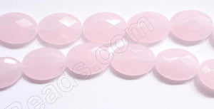 Faceted Oval  -  Pink Chalcedony  16"