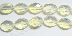 Faceted Oval  -  Pineapple Qtz  16"