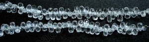 Crystal  -  Faceted Teardrop Side Drill  14"