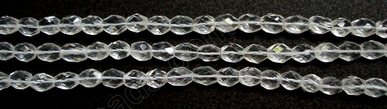 Crystal  -  Faceted Ovals  14"