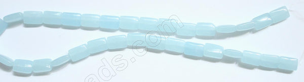 Puff Rectangle - Light Aqua Chalcedony  16"