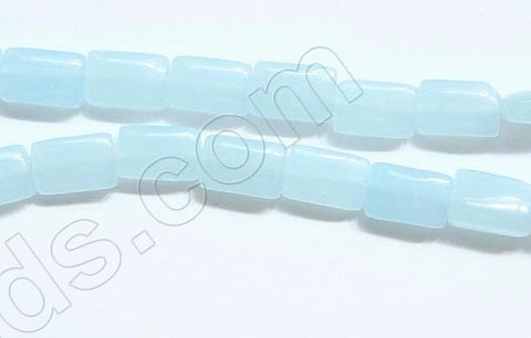 Puff Rectangle - Light Aqua Chalcedony  16"