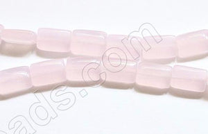 Puff Rectangle - Pink Chalcedony  16"