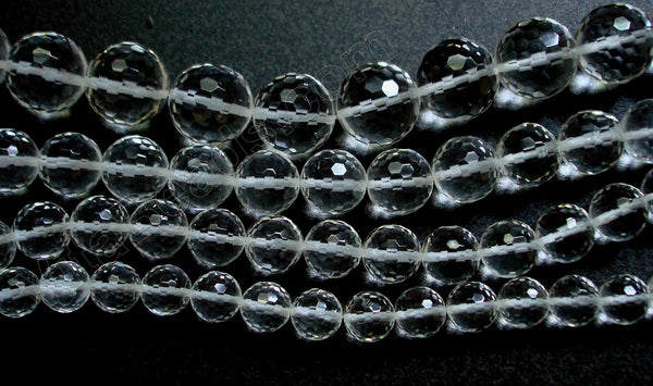 Clear Crystal 043  -  Faceted Round   16"