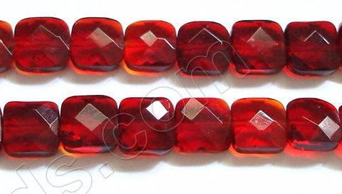 Red Win. Qtz  -  Faceted Square 16"