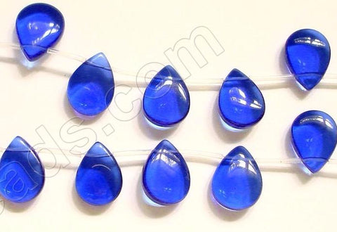 Royal Blue Crystal  -  Smooth Flat Briolette  16"