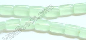 Puff Rectangle - Light Green Chalcedony   16"