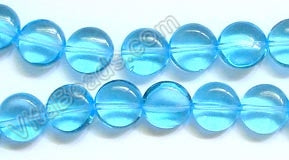 Puff Coin  -  Ocean Blue Crystal  16"