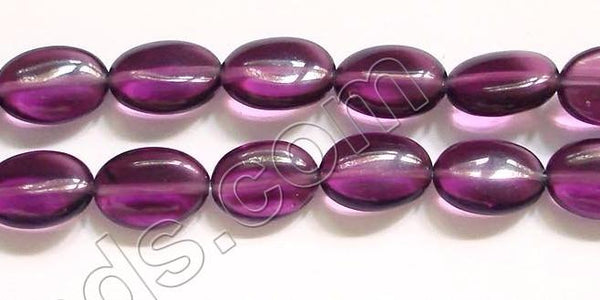 Red Fluorite  -  Puff Ovals   16"