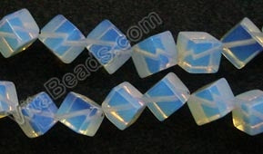 Double Edge Square  -  Synthetic Opal White  16"
