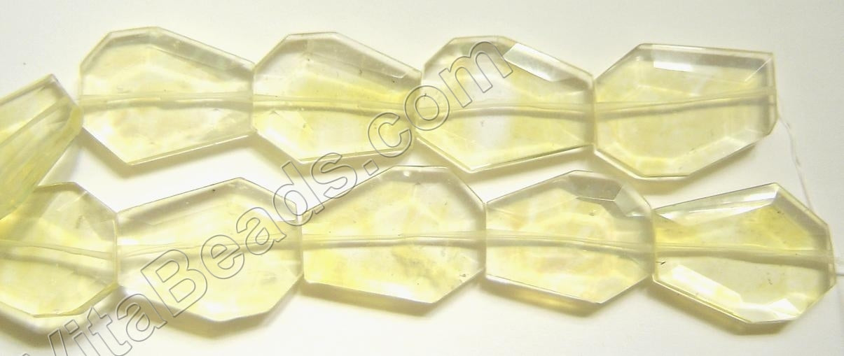 Irregular Faceted Flat - Pineapple Qtz  16"