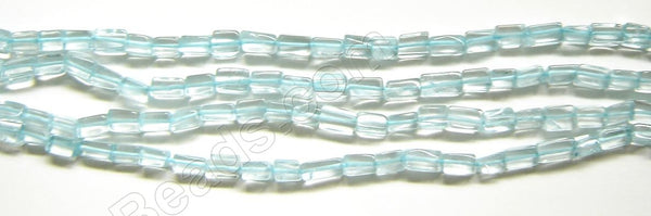 Blue Topaz (Dyed)  -  Brick  14"    5 x 8 mm