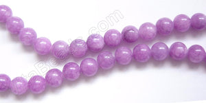 Candy Jade  - Purple (Fuchsia) Smooth Round Beads  16"    6 mm