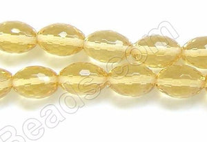 Faceted Eggs - 008 Light Citrine Crystal  16"