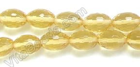 Faceted Eggs - 008 Light Citrine Crystal  16"