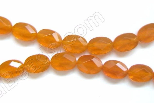 Faceted Oval  -  006 Orange Crystal   16"