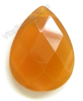 Faceted Pendant - Briolette - Orange Qtz  006