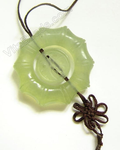 New Jade Pendant - Round Double Circle Design