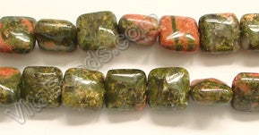 Unakite  -  Puff Squares  16"