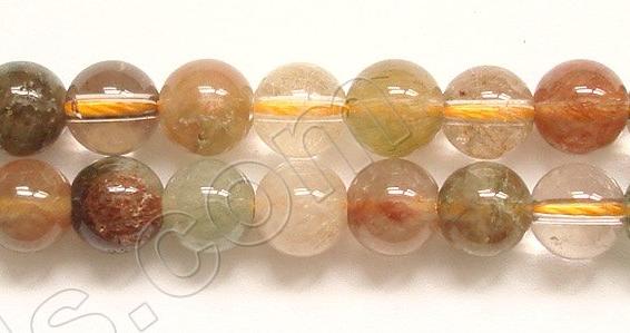 Multi-Rutilated Quartz (Light) -  Smooth Round  16"