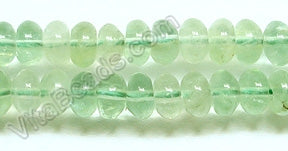 Green Fluorite   -  Smooth Rondel  16"