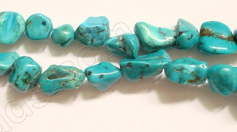 Blue Chinese Turquoise - Small Free Form Nuggets   16"