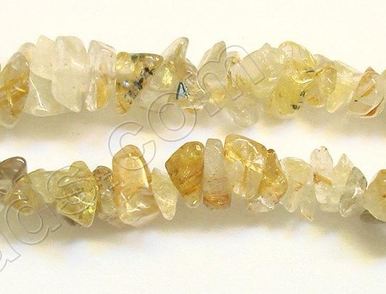 Yellow Rutilated Quartz AA - Chips 36"