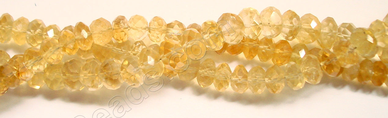Citrine  -  Faceted Button 14"